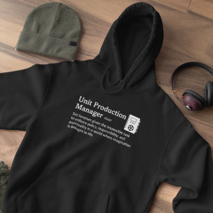 Produktionsmanager - dunkler Modus - Film Hoodie