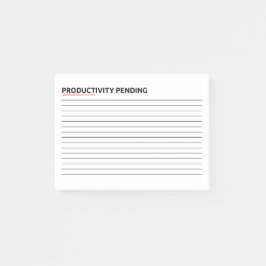Produktivität ausstehend | Lustiges Bürohumor-Gesc Post-it Klebezettel