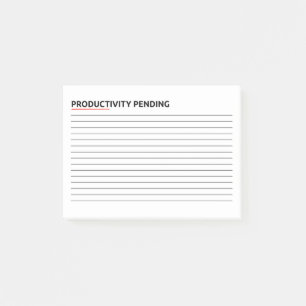 Produktivität ausstehend Lustiges Bürohumor-Gesc Post-it Klebezettel