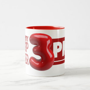 Produktivität sinkt nach 15 Uhr – Bürohumor Zweifarbige Tasse