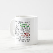 Produktivitäts-Nickerchen Funny Mug Kaffeetasse (Vorderseite Links)