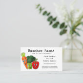 Produktkarte für den Gemüseanbau anpassen Visitenkarte (Stehend Vorderseite)