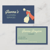 Produktkarte zur Reinigung von Spritzflaschen Visitenkarte (Vorne/Hinten)