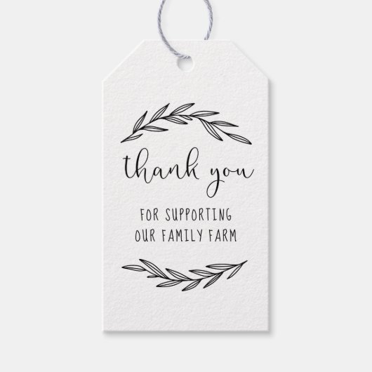 Produktkennzeichnung für den Familienbetrieb Geschenkanhänger (Vorderseite)