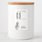 Produktkennzeichnung für Fischfilets Lebensmitteletikett (Vorderseite)