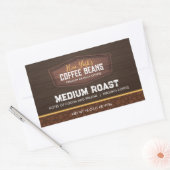 Produktkennzeichnung für Kaffeebohnen Rechteckiger Aufkleber (Umschlag)