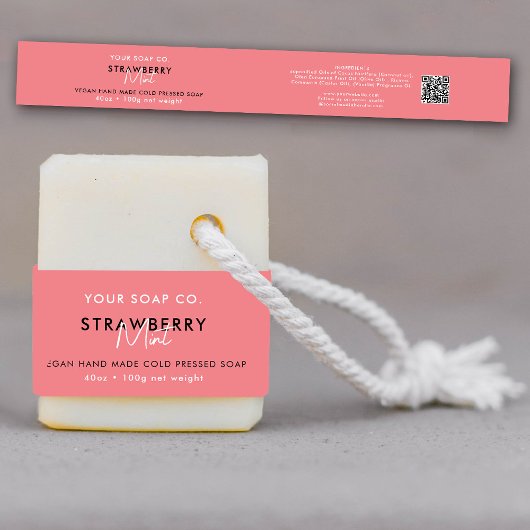 Produktkennzeichnung für kosmetische Bar-Seifen-Ba Einladungsbanderole