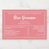 Produktkennzeichnung für trockene Rose und weiße, Lebensmitteletikett (Einzelnes Label)