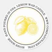 Produktkennzeichnung für Wasserfarben Runder Aufkleber (Vorderseite)