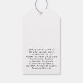 Produktkennzeichnung moderner heller Rose für grau Geschenkanhänger (Rückseite)