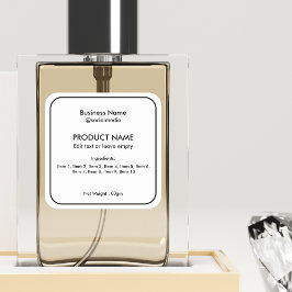 Produktkennzeichnung moderner Minimalistischer Inh Quadratischer Aufkleber