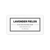 Produktkennzeichnungen für kleine Unternehmen mit  Adressaufkleber (Vorne)