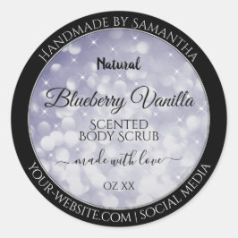 Produktkennzeichnungen für moderne Ozeanblauer fun Runder Aufkleber