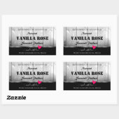 Produktkennzeichnungen für Schwarz-Weiß-Holzkörner Rechteckiger Aufkleber (Blatt)