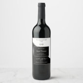 Produktkennzeichnungen für Schwarz-Weiß-Silber-Log Weinetikett (Vorderseite)