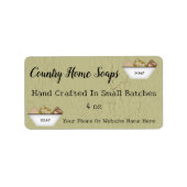 Produktkennzeichnungen für Soap Business Soap-Bar Adressaufkleber (Vorne)