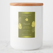 Produktkennzeichnungen Gelbe hawaiianische Blume a Lebensmitteletikett (Vorderseite)