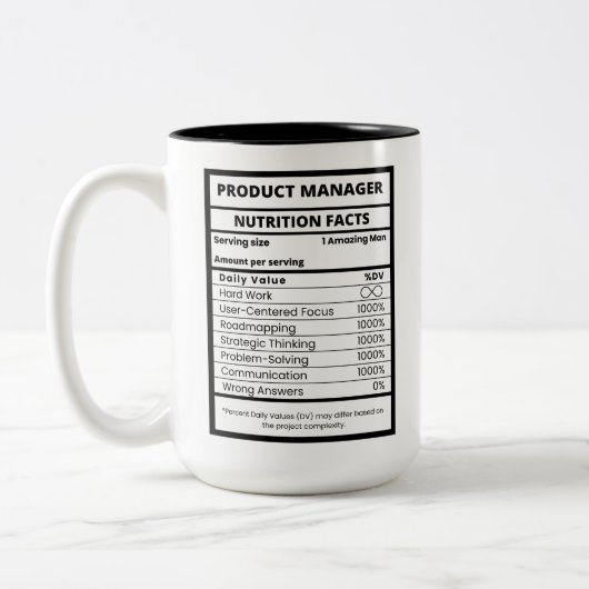 Produktmanager Cool Teamleiter Zweifarbige Tasse (Links)