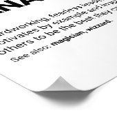 Produktmanager Funny Boss Definition Poster (Ecke)