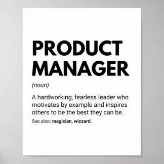 Produktmanager Funny Boss Definition Poster