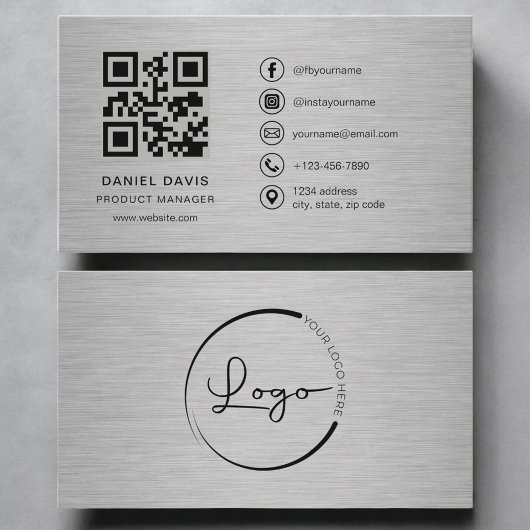 Produktmanager Metal QR Code Visitenkarte