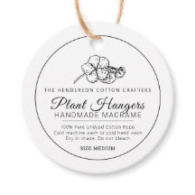 Produktmarke für hausgemachte Pflanze aus Baumwoll