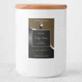 Produktmarken für dunkelbraune schwarze, schwarze, lebensmitteletikett (Vorderseite)