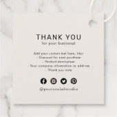 Produktmarken für Elfenbein-Logo Geschenkanhänger (Rückseite)