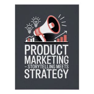 Produktmarketing – Mutige Strategie Poster