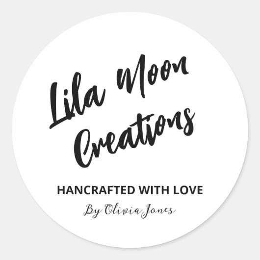 Produktnamen Runder Aufkleber (Vorderseite)