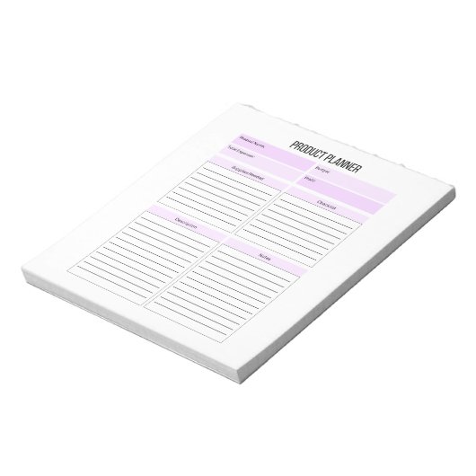 Produktplaner für kleine Unternehmen Notepad Notizblock (Rotiert)
