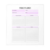 Produktplaner für kleine Unternehmen Notepad Notizblock (Vorderseite)