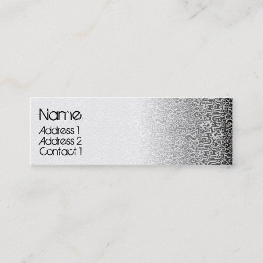 PRODUKTschwarzes Mini Visitenkarte (Vorderseite)