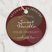 Produktverpackung für moderne dunkelrote und braun