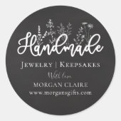 Produktverpackung Geschenkideen Wildblumen handgef Runder Aufkleber (Vorderseite)