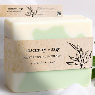 Produktverpackung Gifting Kraft Grünseife Wrap Einladungsbanderole
