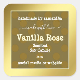 Produktverpackungsmarken mit Gold Effect Beruflich Quadratischer Aufkleber