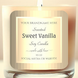 Produktverpackungsmarken mit Gold Effect Beruflich Quadratischer Aufkleber