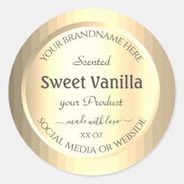 Produktverpackungsmarken mit Gold Effect Beruflich Runder Aufkleber