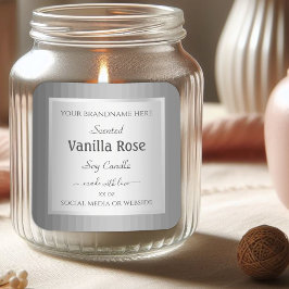 Produktverpackungsmarken Silver Gray Colors Quadratischer Aufkleber