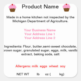 Produktzeichen für generische Hütten Quadratischer Aufkleber