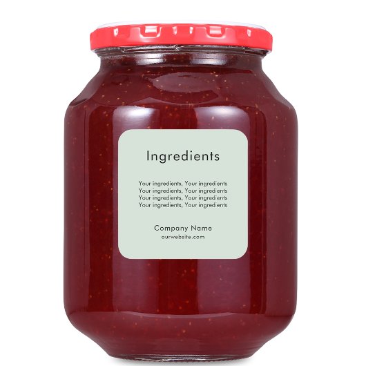 Produktzutat mit grünem Etikett Quadratischer Aufkleber