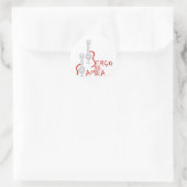 Produtos Berço do Samba Runder Aufkleber (Tasche)