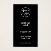 PROESSIONELLE BLACK LOGO VERTIKALE ERNENNKARTE (Vorderseite)