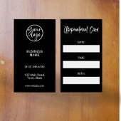 PROESSIONELLE BLACK LOGO VERTIKALE ERNENNKARTE