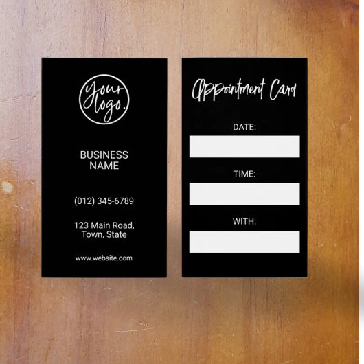 PROESSIONELLE BLACK LOGO VERTIKALE ERNENNKARTE