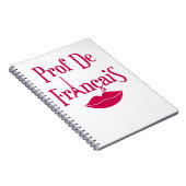 Prof. de Francais Französischlehrerin Frau Frauen Notizblock (Rechte Seite)