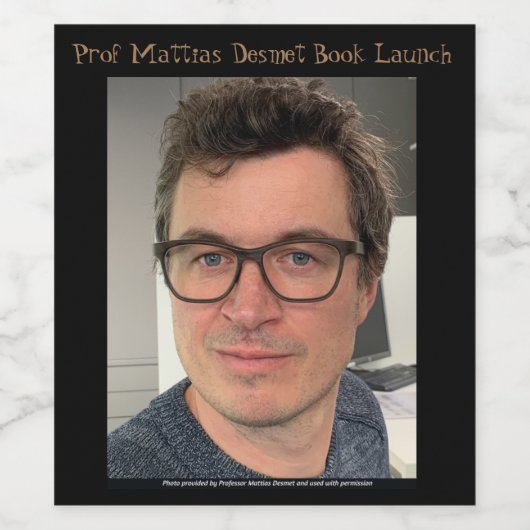 Prof Mattias Desmet Book Launch Label by Rose Weinetikett (Einzelnes Label)