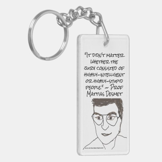 Prof. Mattias Desmet Doppelseitiger Schlüsselanhän Schlüsselanhänger (Vorderseite links)