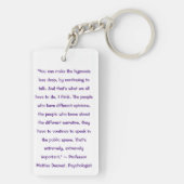 Prof. Mattias Desmet Doppelseitiger Schlüsselanhän Schlüsselanhänger (Rückseite)